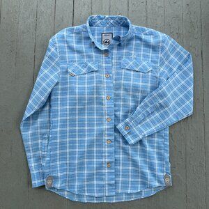 Mojo Sportswear Company‎ Blue Plaid Button Down Shirt Men’s